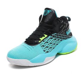 New Men's Basketball Sneakers Student Brand Basketball Shoes Boys Outdoor Designer High Top Sneakers (Color: Moonlight, size: 43)
