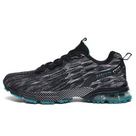 New Arrival Men Walking Running Shoes Summer Breathable Outdoor Sport Training Sneakers for Men Big Size Athletic Trainers 2022 (Color: gray green, size: 41)