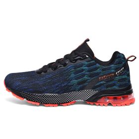 New Arrival Men Walking Running Shoes Summer Breathable Outdoor Sport Training Sneakers for Men Big Size Athletic Trainers 2022 (Color: blue orange, size: 41)