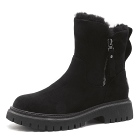 2022 Fashion New Women Boots Shoes Woman Zipper Women Shoes Keep Warm Ankle Boots Casual Winter Footwear Ladies Botas Mujer (Color: Black, size: 41)