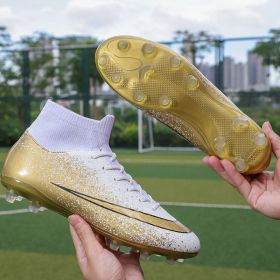 New Football Shoes Man Soccer Boots Artificial Grass Original Superfly High Ankle Kids Shoes Crampons Outdoor Sock Cleats Shoes (Color: see chart, size: 39)