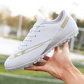 Quality Futsal American Football Boots Neymar Ultra Light Soccer Shoes Wholesaler Chuteira Campo Cleats Training Sneakers TF/AG (Color: 167-TF-white, size: 35)