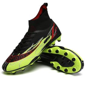 Quality Futsal American Football Boots Neymar Ultra Light Soccer Shoes Wholesaler Chuteira Campo Cleats Training Sneakers TF/AG (Color: 2286-AG-BLACK, size: 47 1/3)