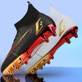 Quality Futsal American Football Boots Neymar Ultra Light Soccer Shoes Wholesaler Chuteira Campo Cleats Training Sneakers TF/AG (Color: 1491-AG-TWO COLOR, size: 43)