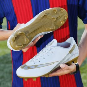 Quality Futsal American Soccer Shoes Neymar Ultra Light Football Boots Wholesaler Chuteira Campo Cleats Training Sneakers TF/AG (Color: 167-FG-white, size: 39)
