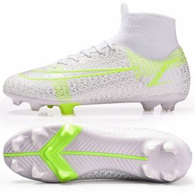 Quality Futsal American Football Boots Neymar Ultra Light Soccer Shoes Wholesaler Chuteira Campo Cleats Training Sneakers TF/AG (Color: 20013-FG-white, size: 43)