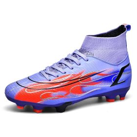 High Quality Soccer Shoes Mbappe Football Boots Futsal Chuteira Campo Cleats Men Training Sneakers Ourdoor Women Footwear TF/FG (Color: ss1391-FG-purple, size: 43)
