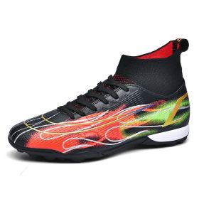 High Quality Soccer Shoes Mbappe Football Boots Futsal Chuteira Campo Cleats Men Training Sneakers Ourdoor Women Footwear TF/FG (Color: ss1391-TF-black, size: 37)