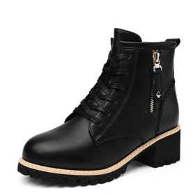 Women Boots 2022 New Fashion Ladies Shoes Zipper Shoes Woman Keep Warm Ankle Boots Casual Comfortable Winter Shoes Botas Mujer (Color: Black, size: 38)