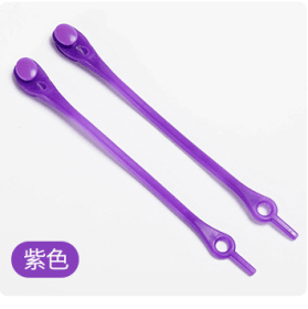 Silicone Shoelace Sneakers Laces Shoes Accessories Round Waterproof Elastic Shoelaces No Tie Lazy Shoe laces no laces (Color: 12pcs purple)