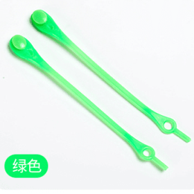 Silicone Shoelace Sneakers Laces Shoes Accessories Round Waterproof Elastic Shoelaces No Tie Lazy Shoe laces no laces (Color: 12pcs green)