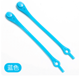 Silicone Shoelace Sneakers Laces Shoes Accessories Round Waterproof Elastic Shoelaces No Tie Lazy Shoe laces no laces (Color: 12pcs blue)