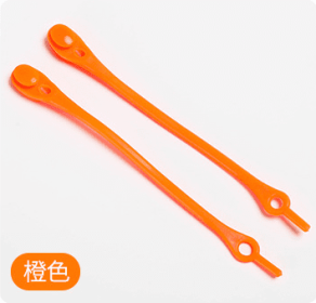 Silicone Shoelace Sneakers Laces Shoes Accessories Round Waterproof Elastic Shoelaces No Tie Lazy Shoe laces no laces (Color: 12pcs orange)