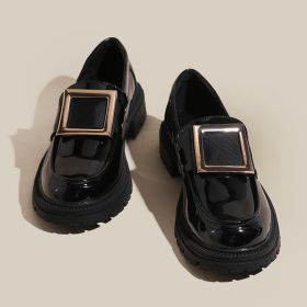 Women's loafers; retro British shoes; women's casual shoes (colour: 668-2 (danli), size: 40)