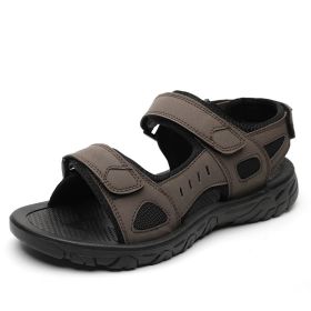 Men Summer Sandal Man Beach Sandal 2022 New Summer Casual Shoes Outdoor Hiking Shoes Mountain Trekking Sandals Big Size 39-47 (Color: Brown, size: 39)