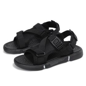 Men Beach Sandals 2022 Summer Man Fashion Sandals Outdoor Casual Slipper Comfortable Hiking Sandal High Quality Breathable Shoes (Color: BLACK WHITE, size: 41)