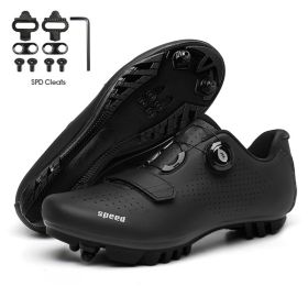 Road Bike Shoes Carbon Men Cycling Sneaker Mtb Self-Locking Cleats Bicycle Shoes Flat Speed Sneaker Women Racing Biking Footwear (Color: all in black mtb, size: 43)