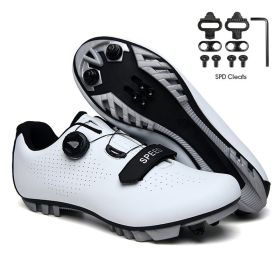 Road Bike Shoes Carbon Men Cycling Sneaker Mtb Self-Locking Cleats Bicycle Shoes Flat Speed Sneaker Women Racing Biking Footwear (Color: Silver, size: 47)