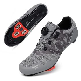 2022 MTB Cycling Shoes Men Self-locking Cleats Speed Road Bike Sneakers Flat Racing Women SPD Mountain Bicycle Shoes for Shimano (Color: dark grey road, size: 46)
