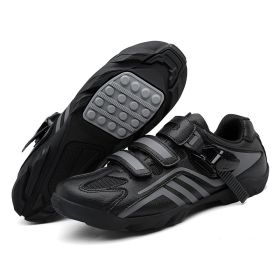 High Quality Men MTB Cycling Shoes Breathable Microfiber Bike Shoes Road Bicycle Shoes SPD Rubber Cleat Racing Cycling Snekaers (Color: Clear, size: 37)