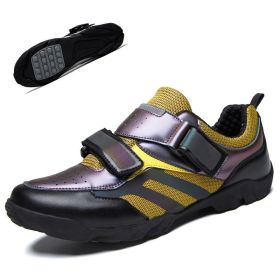 High Quality Men MTB Cycling Shoes Breathable Microfiber Bike Shoes Road Bicycle Shoes SPD Rubber Cleat Racing Cycling Snekaers (Color: Purple, size: 42)