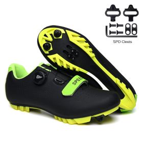 Men Cycling Sneaker Mtb Road Bike Shoes Speed Flat Sneakers Racing Women Self-locking Spd Cleats Shoes Mountain Bicycle Boots (Color: black mtb, size: 38)