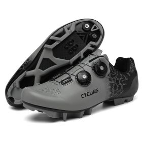 Mtb Cycling Shoes Men Mountain Bike Footwear Women Bike Boots Road Speed Bicycle Sneaker Flat Cleat SPD Riding Racing Sneakers (Color: grey mtb, size: 38)