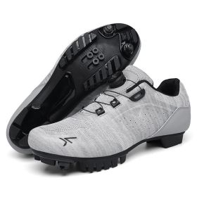 Cycling Sneaker Mtb Cleats Shoes Men Flat Pedal Bicycle Shoes Women Road Bike Boots Speed Sneakers Mountain Bike SPD Footwear (Color: light grey mtb, size: 36)
