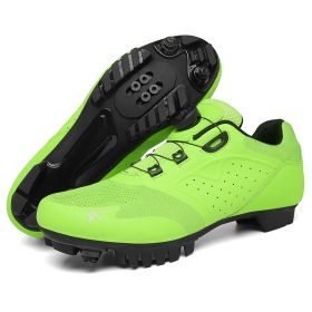 Cycling Sneaker Mtb Cleats Shoes Men Flat Pedal Bicycle Shoes Women Road Bike Boots Speed Sneakers Mountain Bike SPD Footwear (Color: green mtb, size: 39)