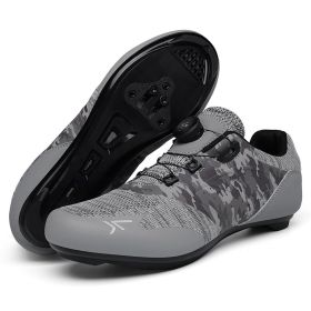 Cycling Sneaker Mtb Cleats Shoes Men Flat Pedal Bicycle Shoes Women Road Bike Boots Speed Sneakers Mountain Bike SPD Footwear (Color: dark grey road, size: 45)