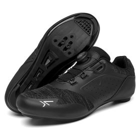 Cycling Sneaker Mtb Cleats Shoes Men Flat Pedal Bicycle Shoes Women Road Bike Boots Speed Sneakers Mountain Bike SPD Footwear (Color: black road, size: 39)