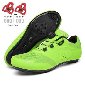 Cycling Sneaker Mtb Cleats Shoes Men Flat Pedal Bicycle Shoes Women Road Bike Boots Speed Sneakers Mountain Bike SPD Footwear (Color: Yellow, size: 40)