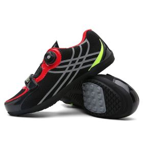 High Quality Men MTB Cycling Shoes Breathable Microfiber Bike Shoes Road Bicycle Shoes SPD Rubber Cleat Racing Cycling Snekaers (Color: Gray, size: 44)