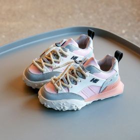 Childrens Sneakers For Boys Comfortable Breathable Girls Shoes for Kids Sport Baby Running Shoes Fashion Toddler Infant Shoes (Color: Pink, size: 32 (Insole 19.5cm))
