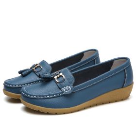 Fashion Casual Shoes Women Designer Colorful Loafers Luxury Brand Female Flats Sneakers Ladies Slip-on Moccasins Zapatos Mujer (Color: Blue, size: 5)