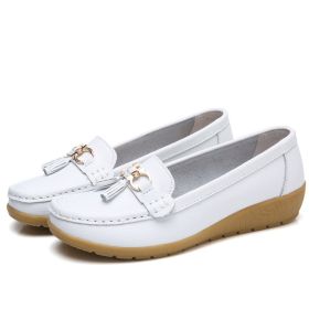 Fashion Casual Shoes Women Designer Colorful Loafers Luxury Brand Female Flats Sneakers Ladies Slip-on Moccasins Zapatos Mujer (Color: White, size: 7)