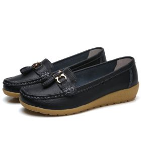Fashion Casual Shoes Women Designer Colorful Loafers Luxury Brand Female Flats Sneakers Ladies Slip-on Moccasins Zapatos Mujer (Color: Black, size: 6)
