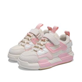 Size 28-38 Kids Toddler Shoes for Girls Breathable Denim Little Baby Casual Boys Sneakers Non-slip Children Sport Shoes Tenis (Color: Pink, size: 38)