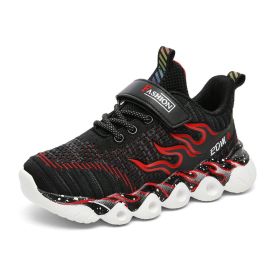 Big Children Running Shoes Boys Sneakers Spring Autumn Breathable Shoes Kids Sport Shoes Light Outdoor Hollow Sole Tenis Shoes (Color: red sneakers, size: 39)