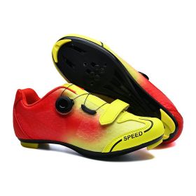 Men Mtb Cycling Shoes Spd Cleats Ultralight Dirt Road Bike Shoes Flat Pedal Racing Speed Sneaker Women Mountain Bicycle Footwear (Color: 2101-3-Yellow, size: 47)