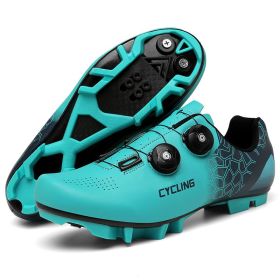 Mtb Cycling Shoes Men Mountain Bike Footwear Women Bike Boots Road Speed Bicycle Sneaker Flat Cleat SPD Riding Racing Sneakers (Color: blue mtb, size: 47)