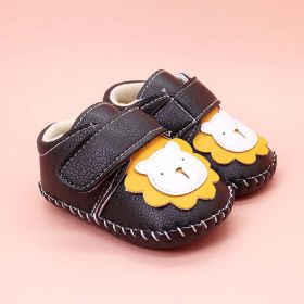 Baby Cartoon Bear Patched Pattern Soft Sole Toddler Shoes Indoor (Size/Age: Insole Length 13.00 cm, Color: Black)