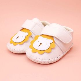 Baby Cartoon Bear Patched Pattern Soft Sole Toddler Shoes Indoor (Size/Age: Insole Length 13.00 cm, Color: White)