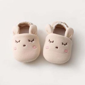 Baby Cartoon Animal Embroidered Graphic Cotton Filling Design Warm Toddle Shoes (Size/Age: Insole Length 13.00 cm, Color: Yellow)