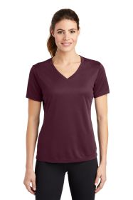 Sport-Tek Ladies PosiCharge RacerMesh V-Neck Tee LST340 (Color: Maroon, size: XXL)