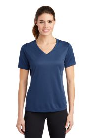 Sport-Tek Ladies PosiCharge RacerMesh V-Neck Tee LST340 (Color: Graphite, size: L)