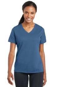 Sport-Tek Ladies PosiCharge RacerMesh V-Neck Tee LST340 (Color: Dawn Blue, size: 3XL)