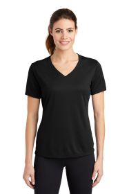 Sport-Tek Ladies PosiCharge RacerMesh V-Neck Tee LST340 (Color: Black, size: XXL)