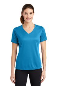 Sport-Tek Ladies PosiCharge RacerMesh V-Neck Tee LST340 (Color: Pond Blue, size: XXL)