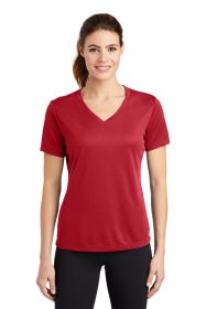 Sport-Tek Ladies PosiCharge RacerMesh V-Neck Tee LST340 (Color: True Red, size: XL)